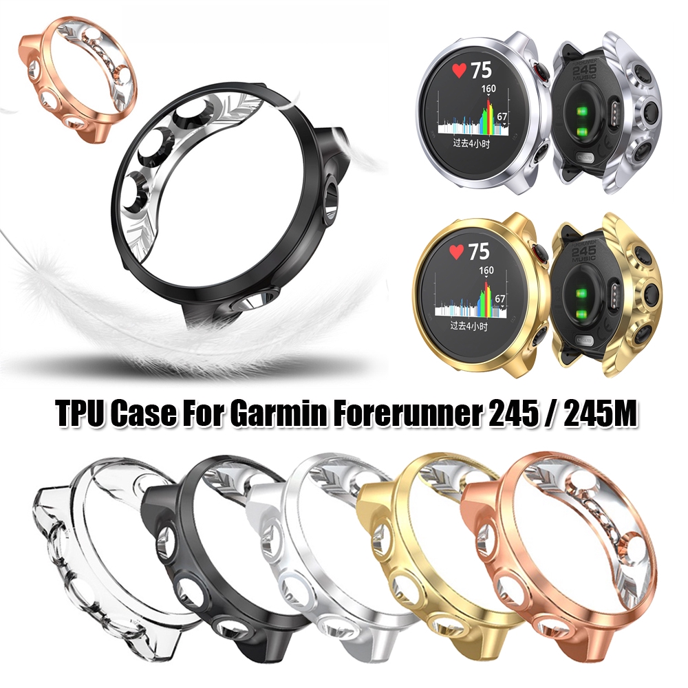 Ốp TPU chống trầy mạ điện cho đồng hồ thông minh Garmin Forerunner 245 / 245M