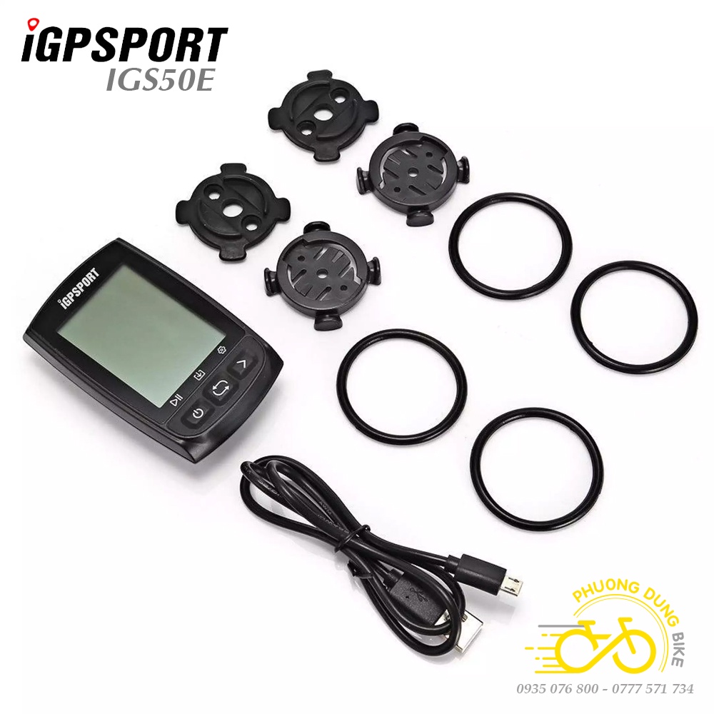 Đồng hồ đo tốc độ xe đạp định vị vệ tinh GPS IGPSPORT IGS50E