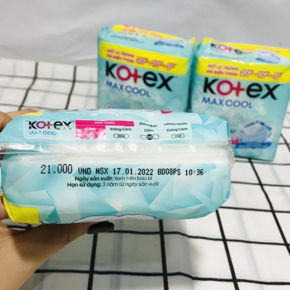 Băng Vệ Sinh Kotex Max Cool Siêu Mỏng Cánh 8 Miếng 23cm