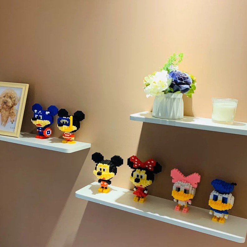 Lego 3D Disney mô hình lắp ghép đồ chơi Vịt Donald, Vịt Daisy KT 14x10 - 700 chi tiết Lego Hot trend