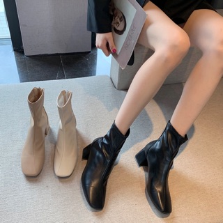 Bốt da mềm ôm chân gót 6cm
