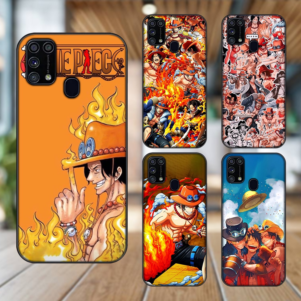 Ốp lưng Samsung M31 viền đen in hình Ace One Piece