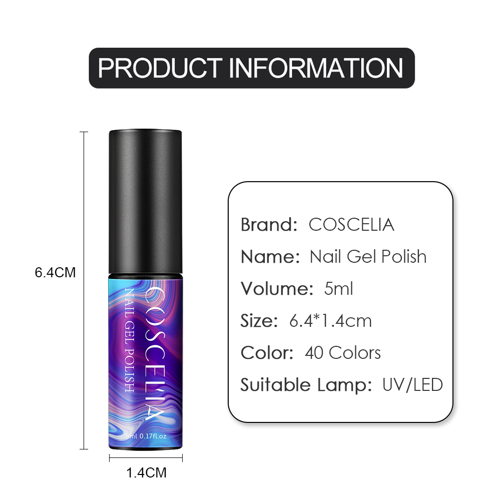 [Hàng mới về] Gel Sơn Móng Tay 5ml Lâu Trôi 4 Màu Sắc Tùy Chọn Cao Cấp