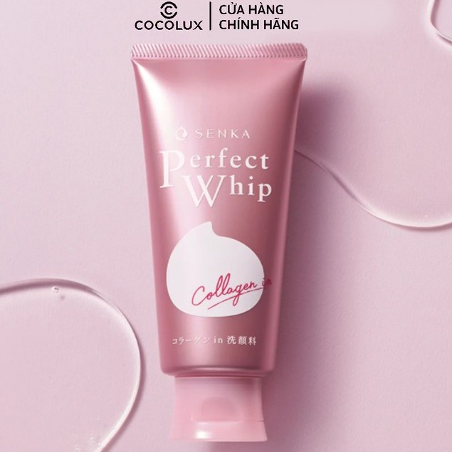 Sữa rửa mặt tạo bọt Senka Perfect Collagen 120g[CocoLux]