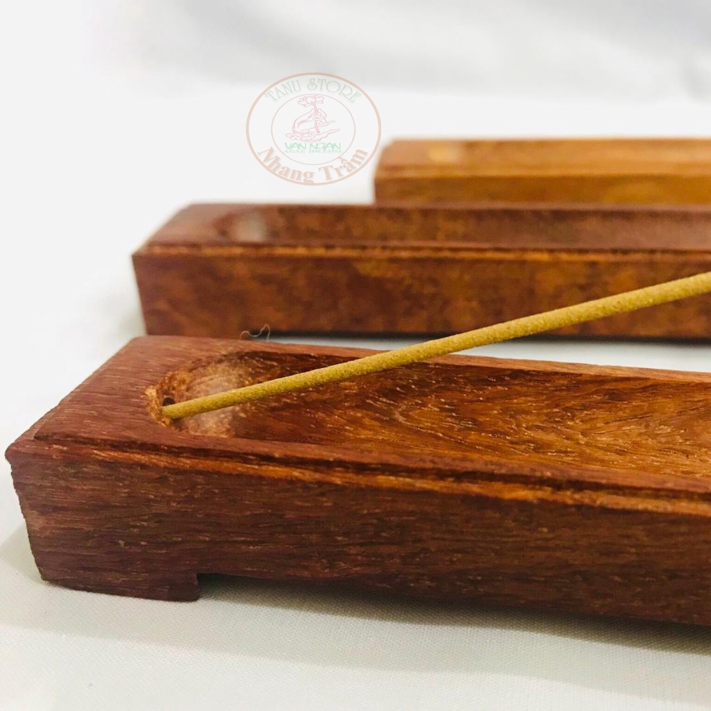 ĐẾ VUÔNG CẮM NHANG TRẦM BẰNG GỖ HƯƠNG MẪU 1 - BỀN ĐẸP, TIỆN LỢI VÀ DỄ SỬ DỤNG- TANUSTORE