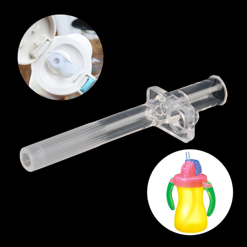 Bình uống nước bằng silicone mềm kèm ống hút chống sặc cho bé