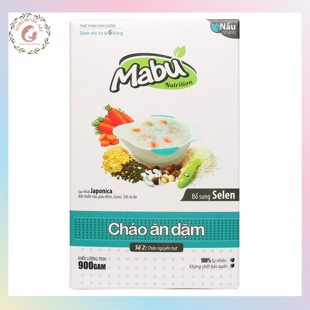 Bột / cháo hạt vỡ / cháo nguyên hạt nấu nhanh Mabu cho bé ăn dặm 400gr - 900gr