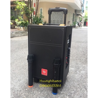 Loa karaoke bluetooth, loa di động thùng gỗ, tặng kèm 1 mic không dây, âm thanh cực hay, giá rẻ, bảo hành 12 tháng