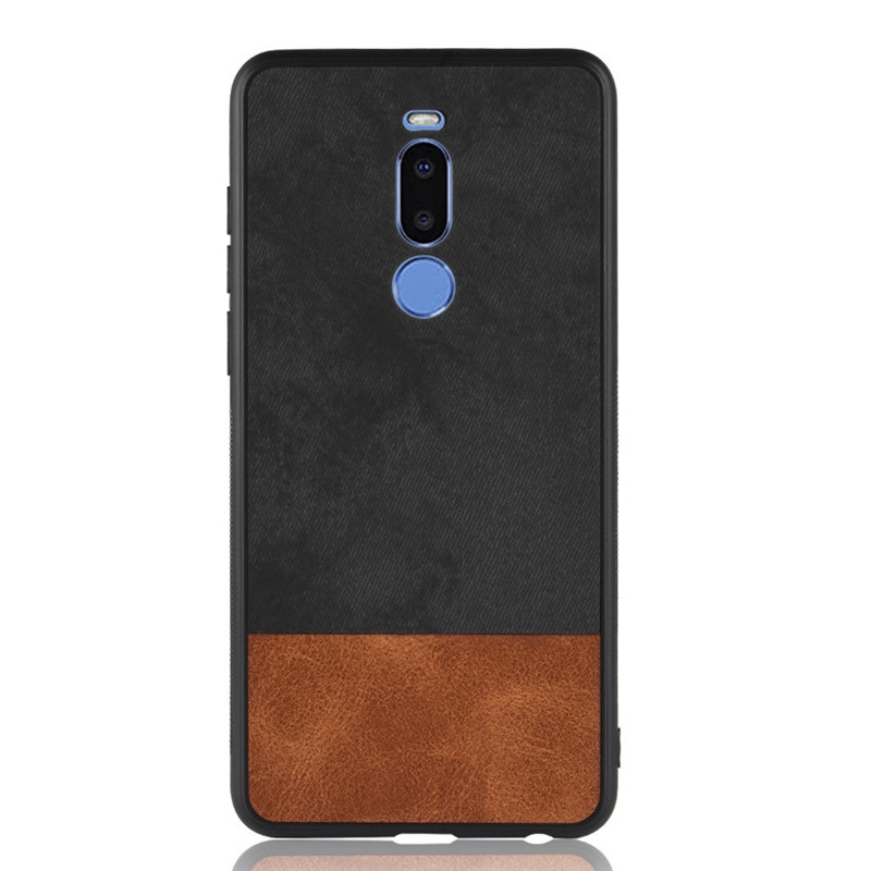 Meizu 15 Plus Hybrid PU Leather+Denim Fabric Case Cover Fabric Phone Case