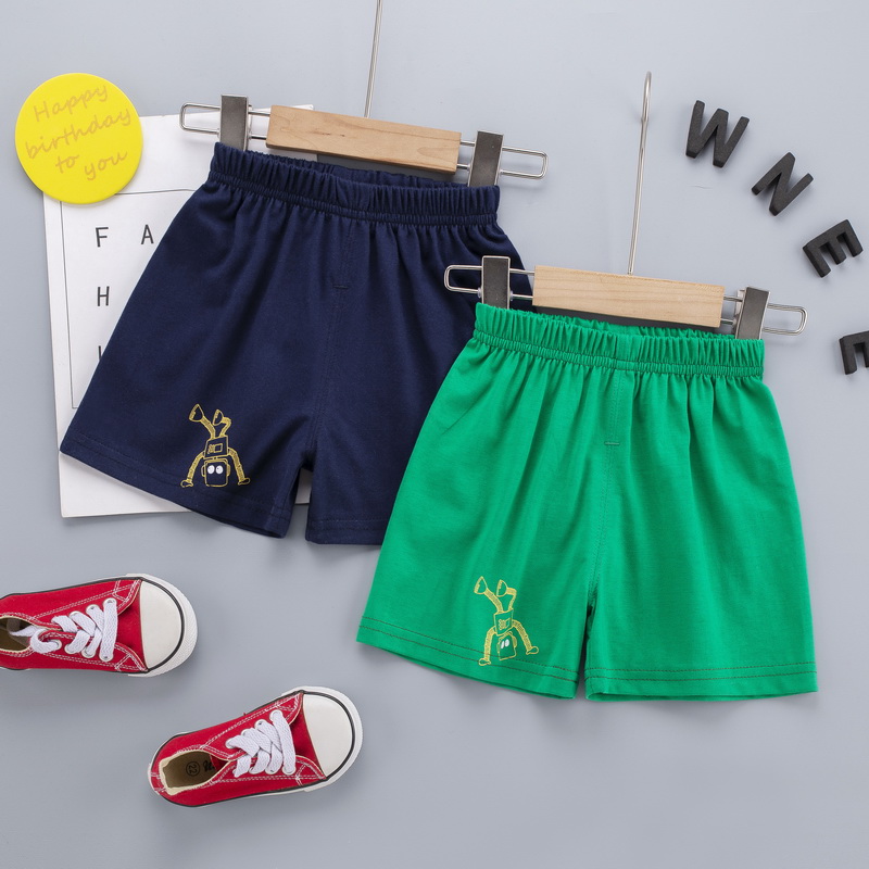 Quần Short Cotton Họa Tiết Robot Xinh Xắn Theo Phong Cách Hàn Quốc Dành Cho Bé