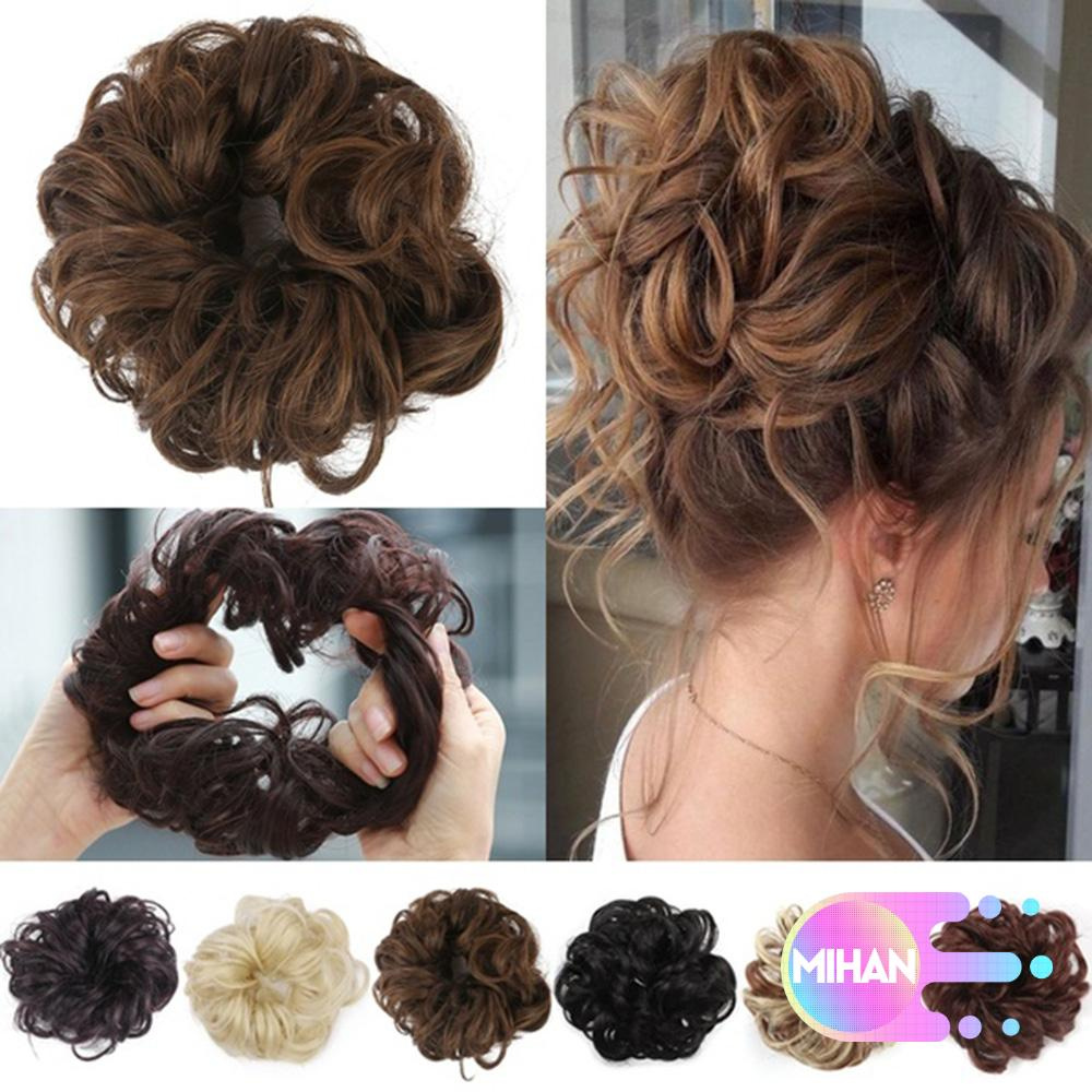 Búi tóc giả uốn xoăn thời trang cho nữ