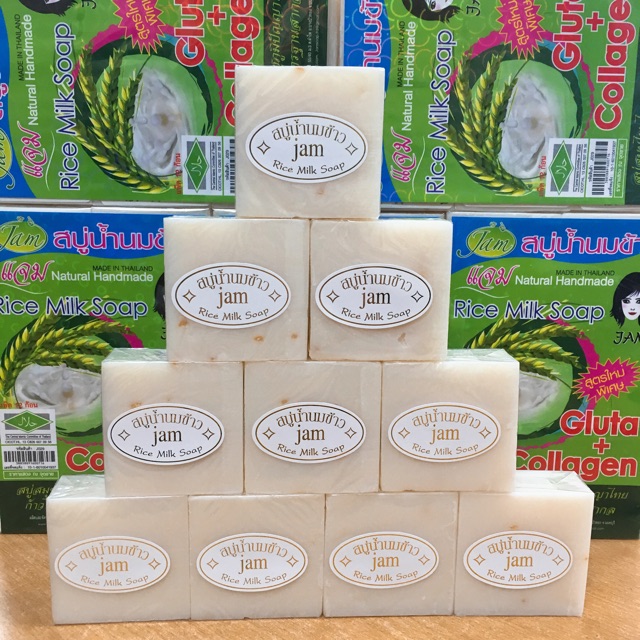 Xà phòng cám gạo Rice Milk Soap Thái Lan date 3/2023