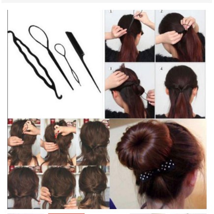 Bộ 4 dụng cụ búi tóc - tạo kiểu tóc đa năng