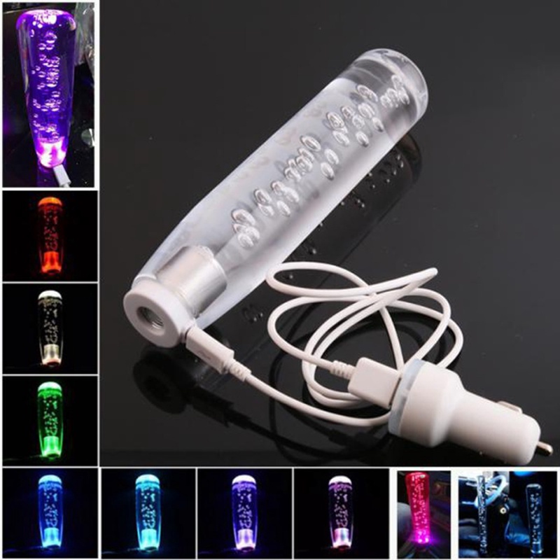 Tay Nắm Cần Số Có Đèn LED Cho Xe Hơi, Chất Liệu Kim Loại Acrylic