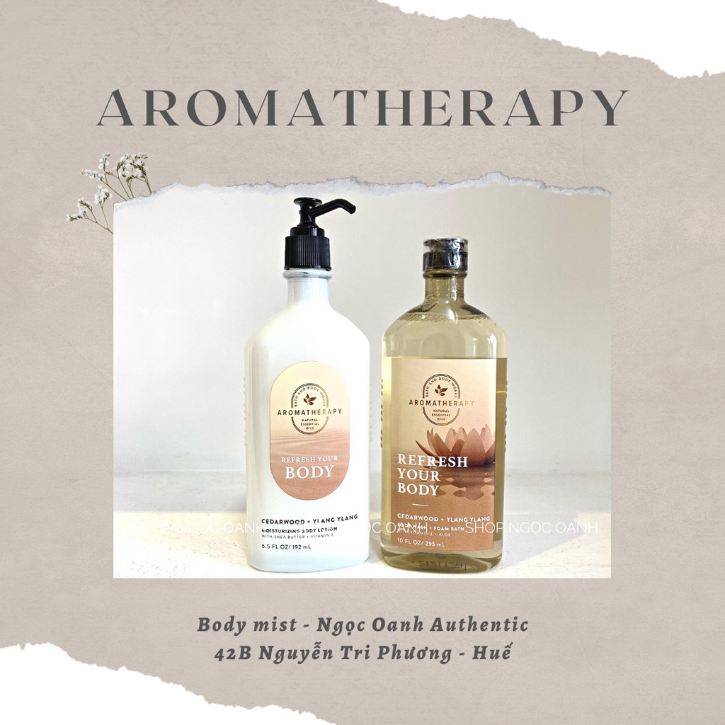 [Đủ mùi] Sữa tắm, lotion thư giãn (Aroma) Bath & Body Works (Auth)