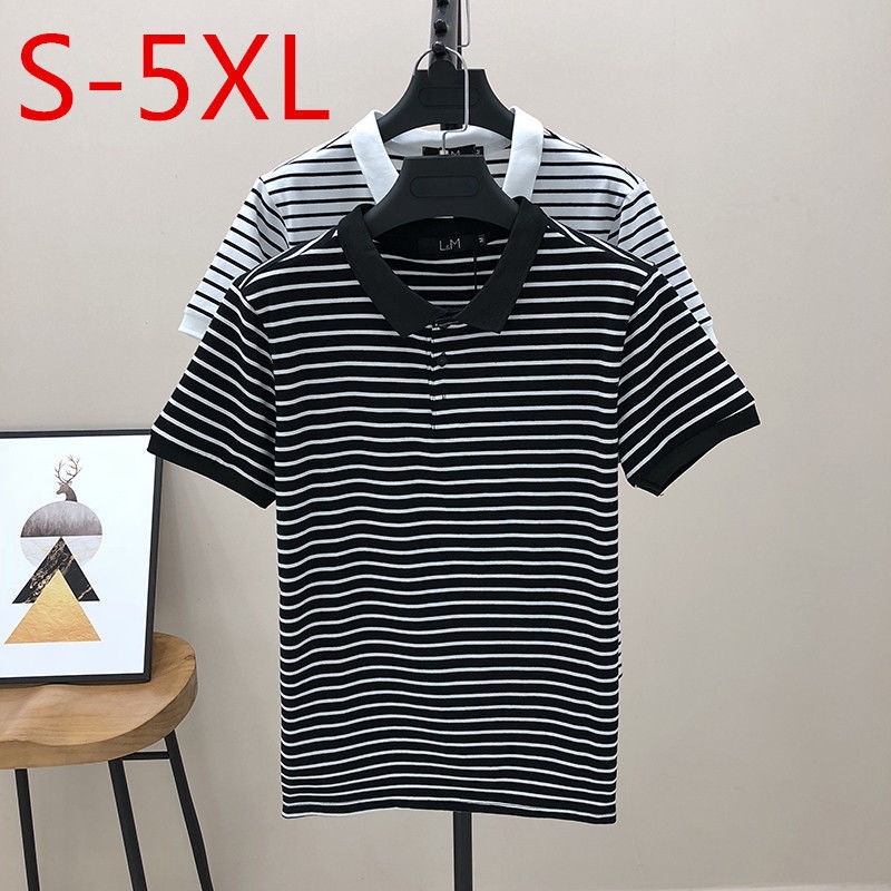 Áo Thun Polo Kẻ Sọc Thêu Họa Tiết Thời Trang Mùa Hè Dành Cho Nam S-5Xl 5 Kiểu