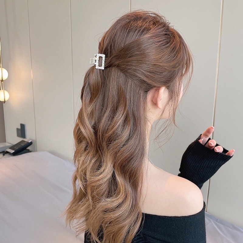 Kẹp tóc kim loại mini đính Ngọc