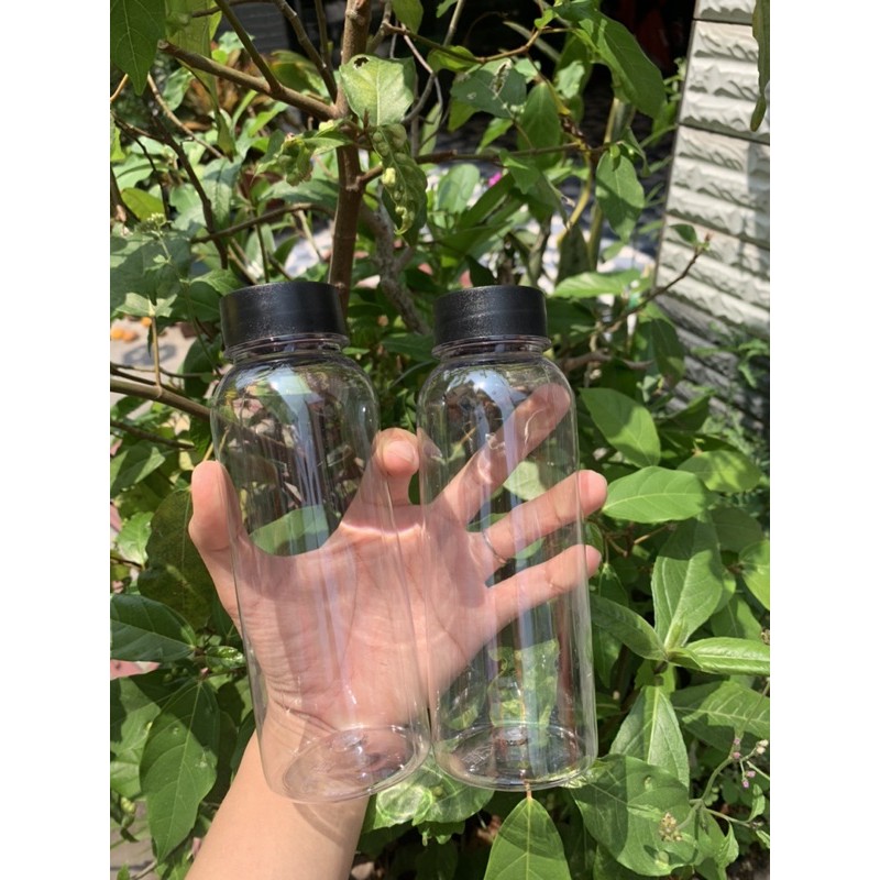 Chai cổ rộng trong suốt 330ml loại siêu dày, nắp tim | BigBuy360 - bigbuy360.vn