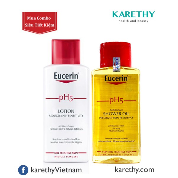 COMBO Eucerin pH5 Skin Protection Lotion + Eucerin pH5 Shower Oil