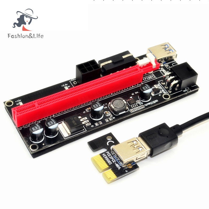 Dây Cáp Thẻ Đồ Họa Nối Dài 1x Sang 16x Cho Gpu Mining 6pin | BigBuy360 - bigbuy360.vn