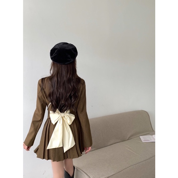 Set vest nơ lưng