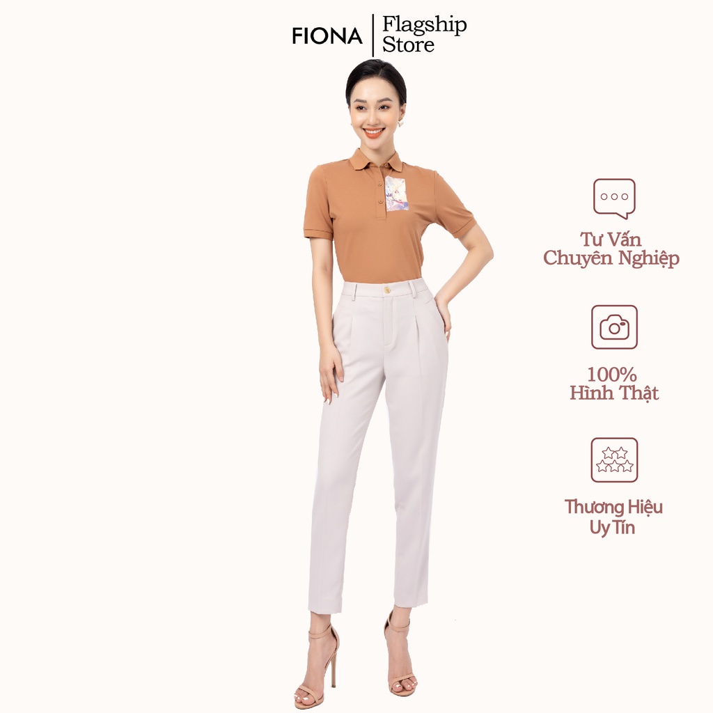 Quần Nữ Cạp Cao Dáng Baggy FIONA, Quần Nữ Công Sở Thanh Lịch Trẻ Trung túi chéo hông F351320