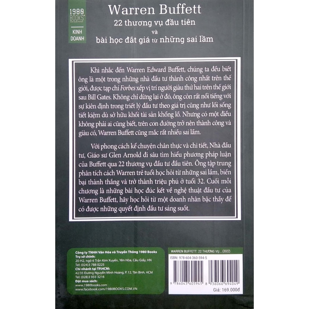 Sách Warren Buffett - 22 Thương Vụ Đầu Tiên Và Bài Học Đắt Giá Từ Những Sai Lầm