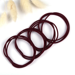 Combo 10 dây cột tóc màu trơn co giãn