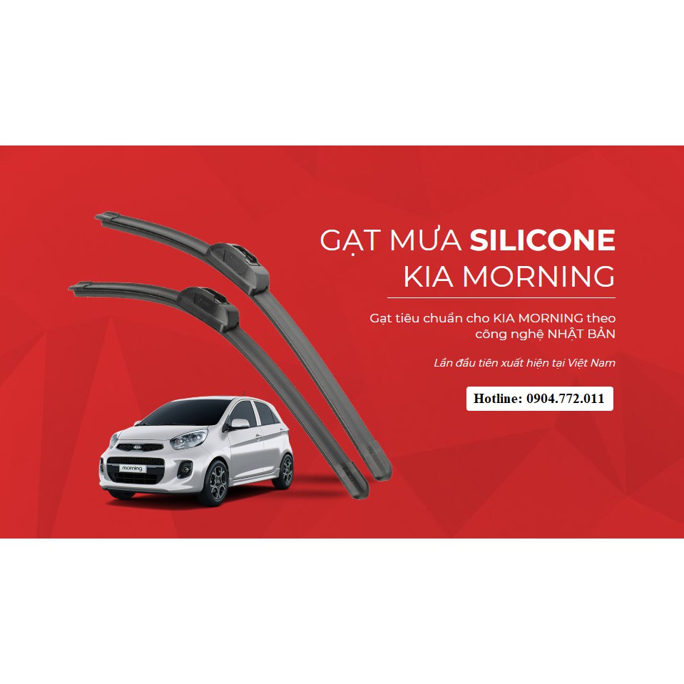 Gạt mưa silicone cho xe kia moring