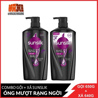 Combo gội xả sunsilk óng mượt rạng ngời 650g / 640g