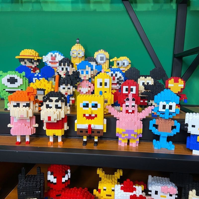 💖 Mua 5 tặng 1 💖 Disney 3D LEGO Bộ Đồ Chơi Xếp Hình Cho Bé khối xây dựng nhỏ