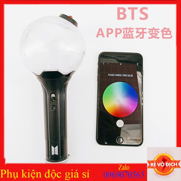 Lightstick ARMY BTS Bomb Ver 3 đổi màu Có Kết Nối Bluetooth