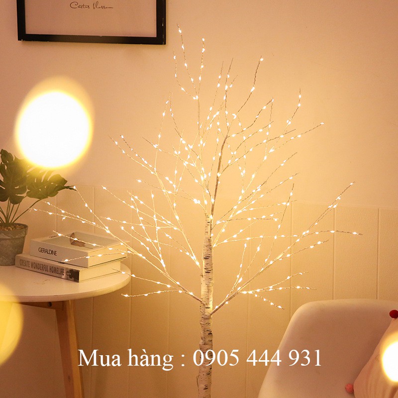 Đèn trang trí Tết nhà cửa hình dáng cây Bạch Dương  cao 60cm