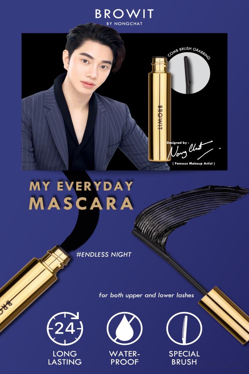Chuốt Mascara chốnǥ nước Browit by Nong Chat My Everyday Mascara Thái Lan | BigBuy360 - bigbuy360.vn