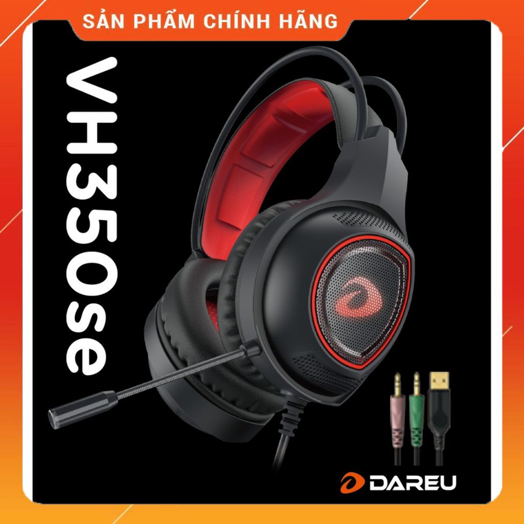 Tai Nghe Gaming DAREU VH350se (jack USB + 3.5) - Hàng Chính Hãng Mai Hoàng phân phối
