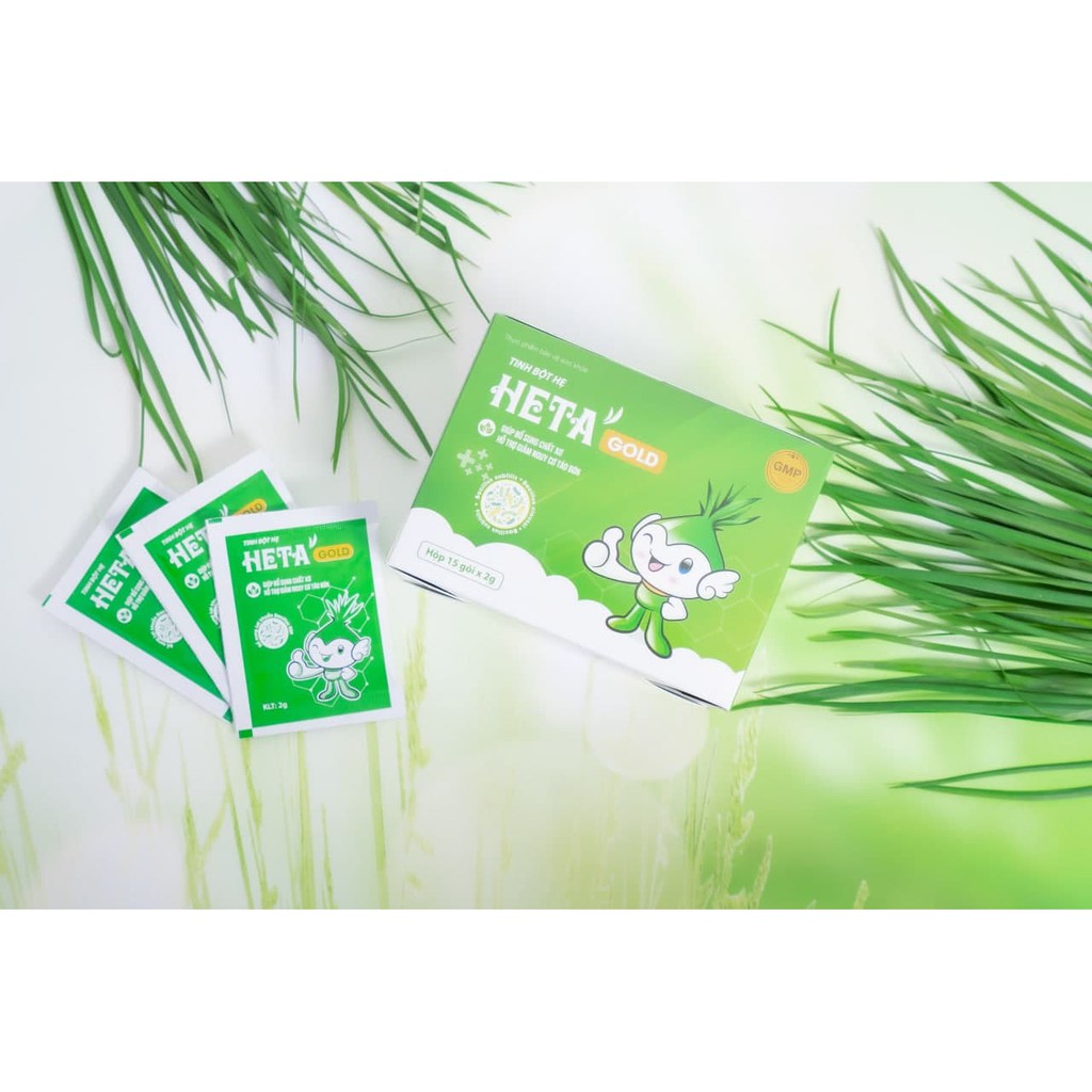 Tinh bột hẹ Heta.Gold - Bổ sung chất xơ gấp 200 lần rau xanh - Điều trị dứt điểm táo bón cho trẻ