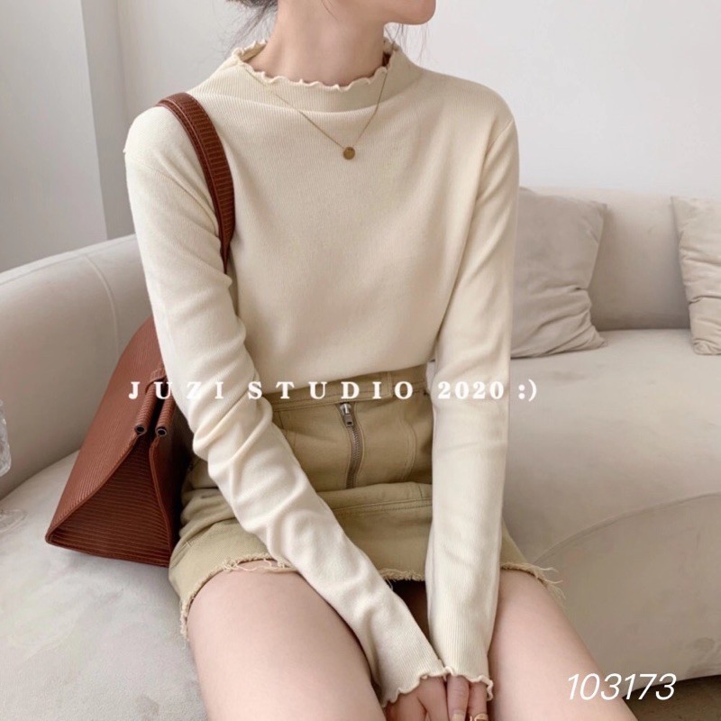 Áo len tăm viền quăn