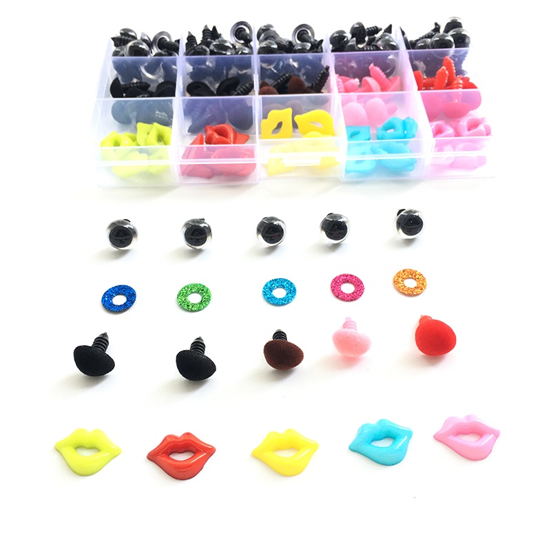 Set 315 Mắt Nhựa Nhiều Màu Sắc Dùng Làm Búp Bê/ Thú Nhồi Bông/ Gấu Bông