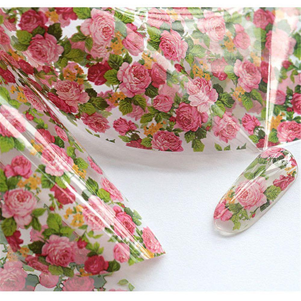 10 Cuộn Giấy Foil 3D Tự Trang Trí Móng Tay