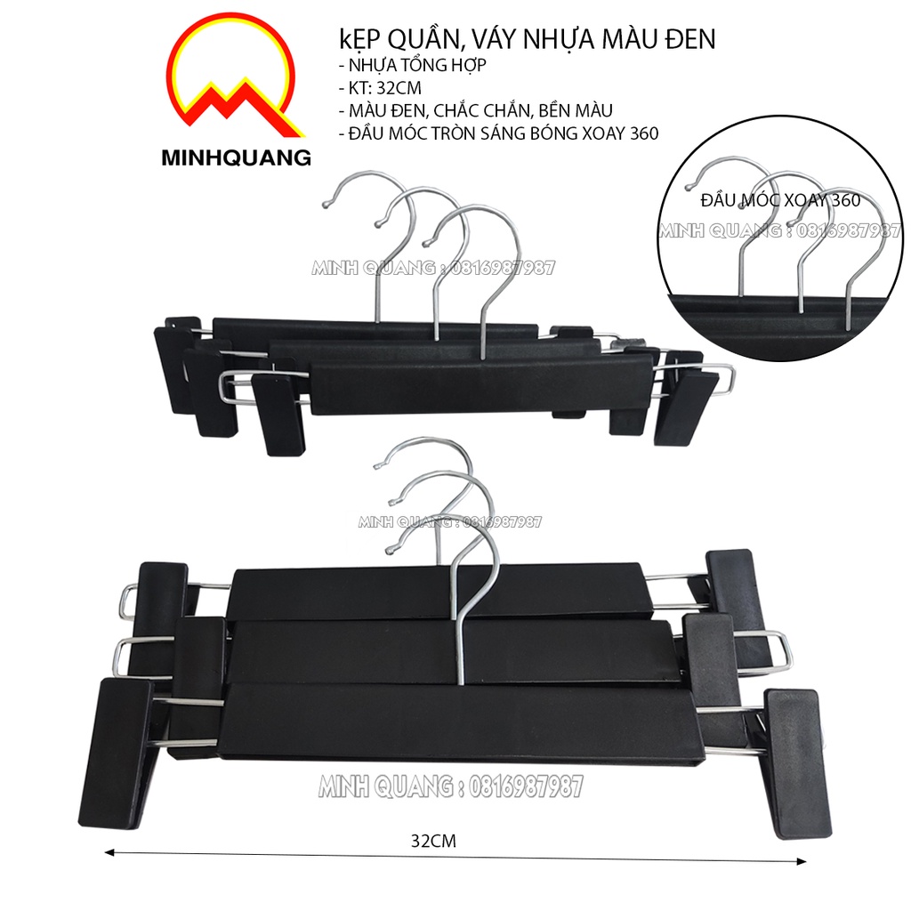 COMBO 10 MÓC KẸP TREO QUẦN - CHÂN VÁY - MÓC TREO QUẦN ÁO - MÓC KẸP QUẦN