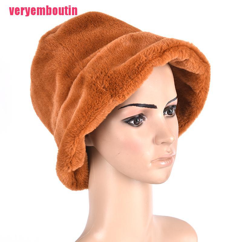 Mũ Lông Ấm Áp Thời Trang retro Dành Cho Nữ