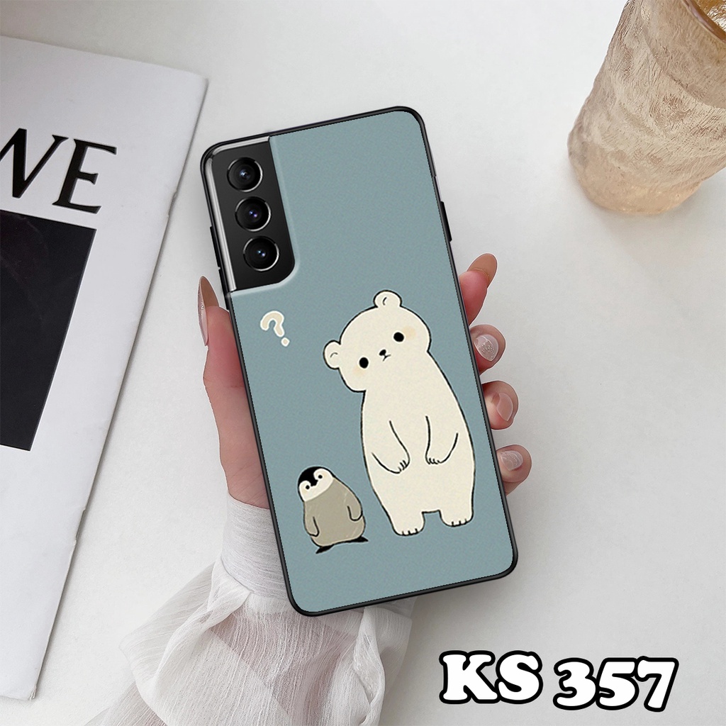 Ốp lưng Samsung S21 - S21 Plus - S21 Ultra - S21 FE - Ốp Samsung in hình Cat&amp;Bear đáng yêu - Chất liệu TPU siêu bền