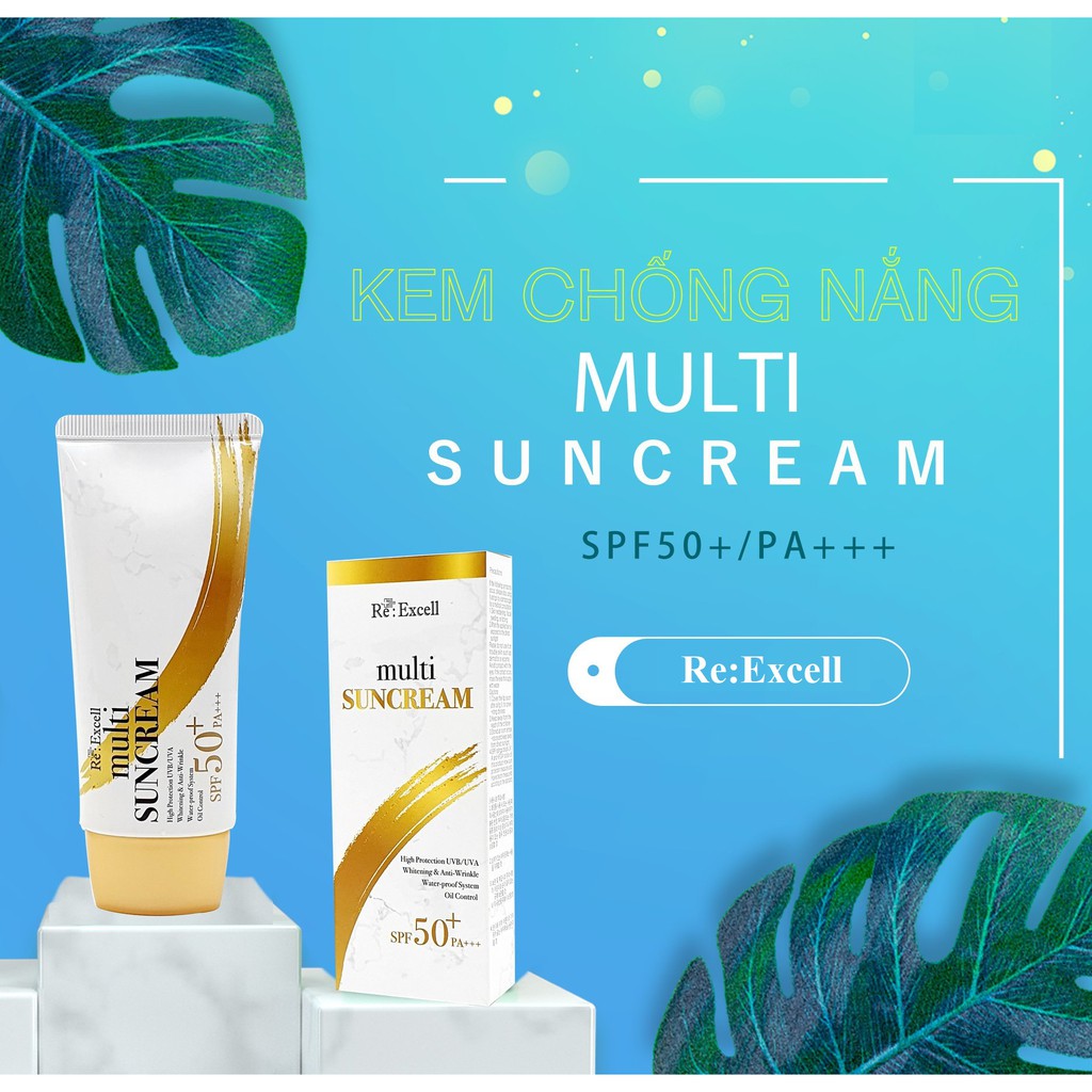 Kem Chống Nắng Lên Tone Không Gây Nhờn, Đổ Dầu Hàn Quốc Multi Sun Cream