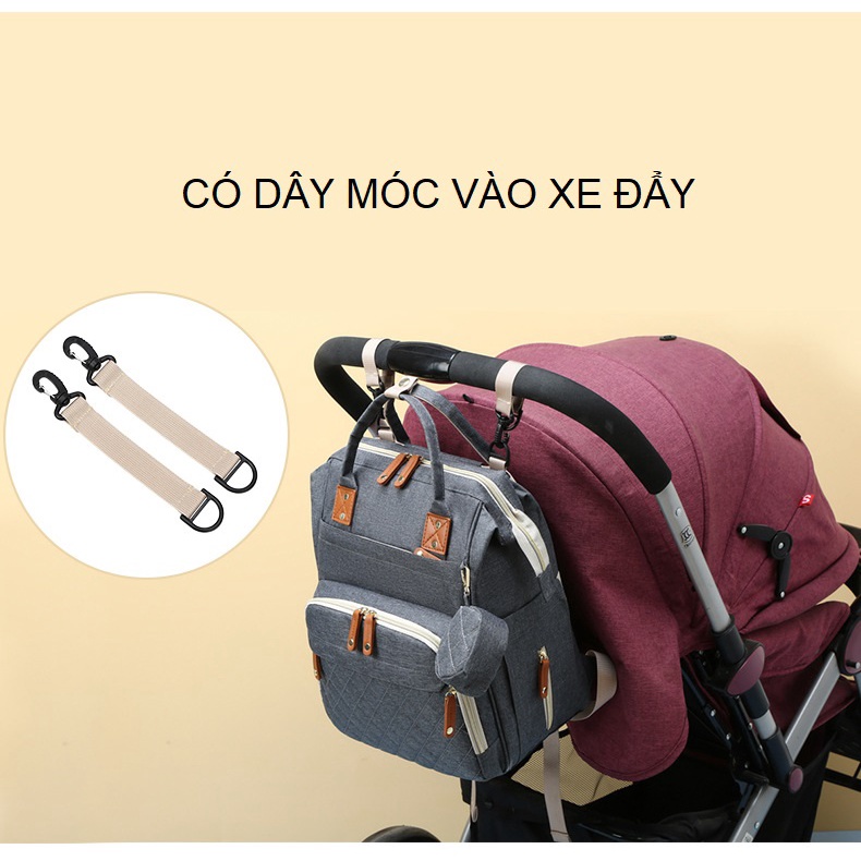 Balo bỉm sữa đa năng,balo bỉm sữa không thấm nước, có ngăn giữ nhiệt ,rộng chứa được nhiều đồ
