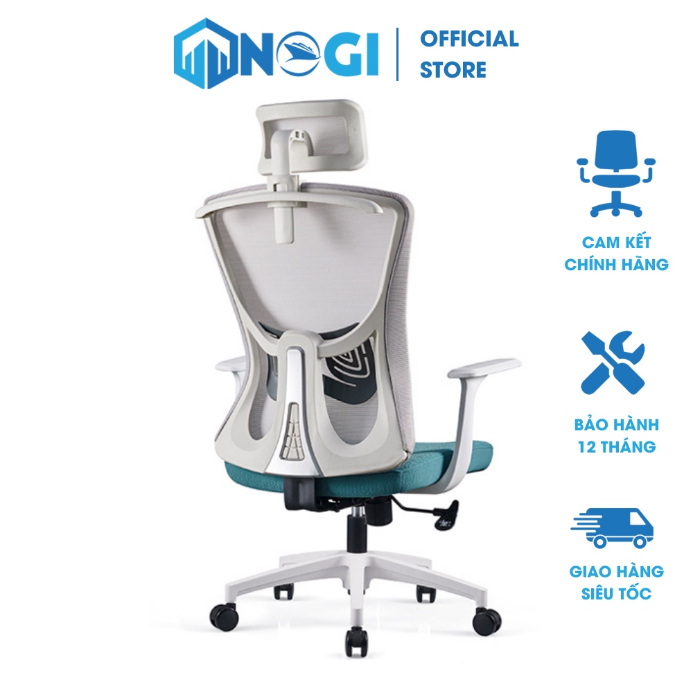 Ghế công thái học NOGI ATHEN GXTD17, ghế xoay văn phòng, gaming - thiết kế cao cấp hiện đại, bảo hành 12 Tháng