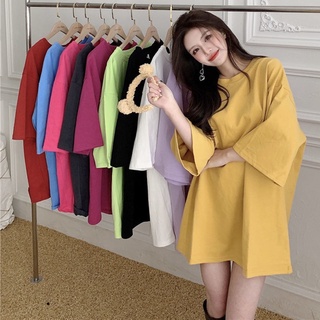  MR  8 Màu Sắc   50-150kg  Áo Thun Trơn Tay Ngắn Cổ Tròn Oversized Dành Cho Nữ 