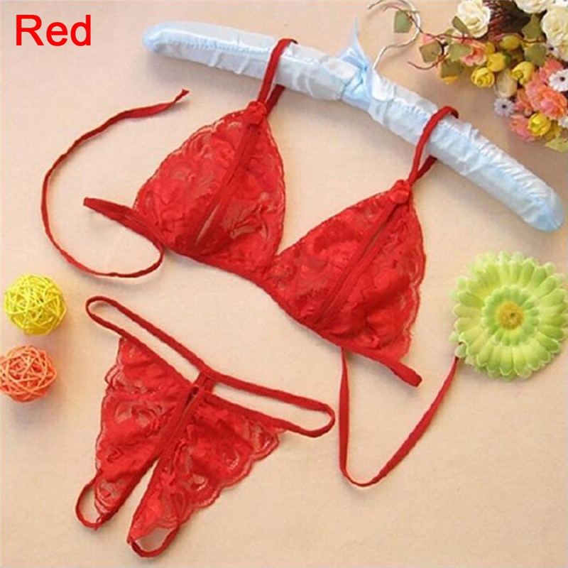 Bộ Đồ Lót Lọt Khe Phối Ren Quyến Rũ Cho Nữ