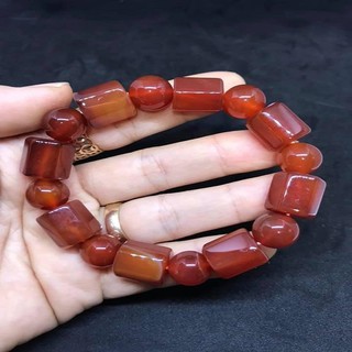 VÒNG TAY ĐỐT TRÚC ĐÁ MÀU ĐỎ 12LY