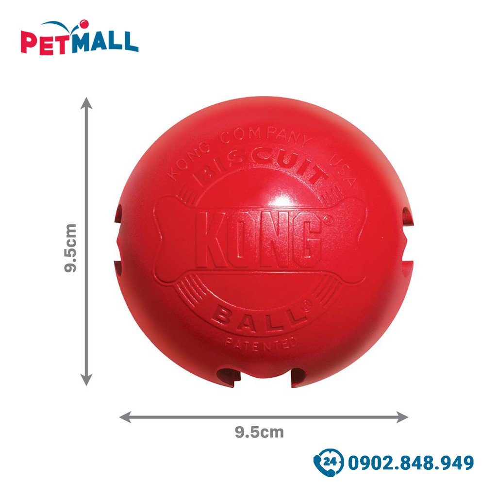 Đồ chơi banh Kong Biscuit Ball Large - Cho chó 13-30kg, có thể nhét treats Petmall
