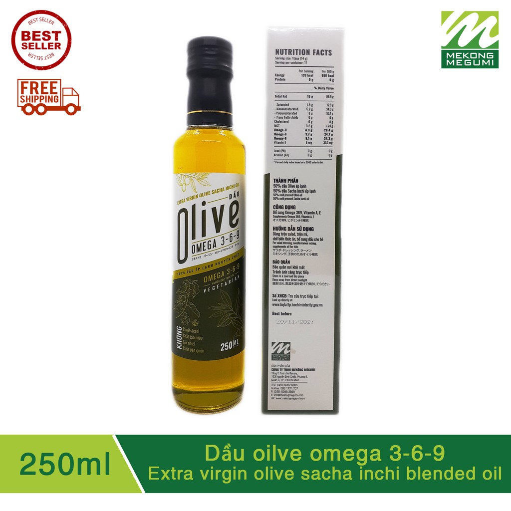Dầu olive - SACHI (SACHA INCHI) omega 369 (Extra virgin SACHI (SACHA INCHI) blended oil) - 250ml